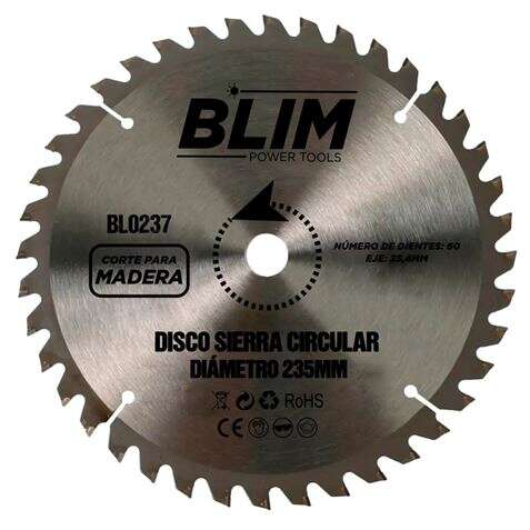 Blim Disco Corte de Madera para Sierra 235mm - 60 Dientes con Recubrimiento en Carburo de Tungsteno 1 pieza(s)