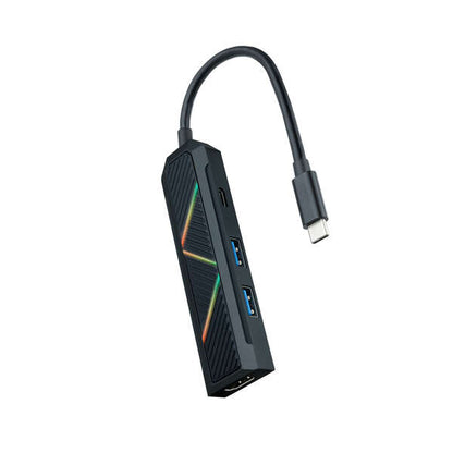 Nanocable - 10.16.0401 base para portátil y replicador de puertos Alámbrico USB 3.2 Gen 1 (3.1 Gen 1) Type-C Negro