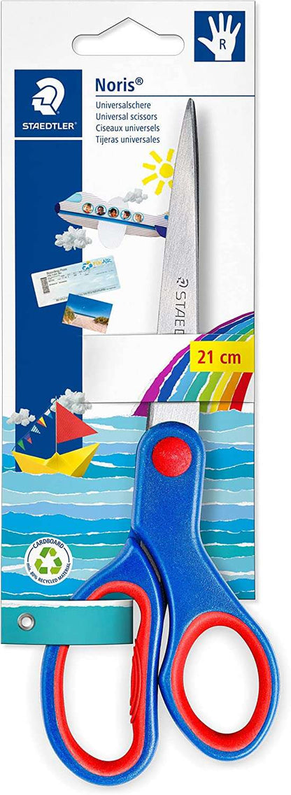 Staedtler Noris 965 Tijera Escolar para Niños - Acero Inoxidable - Suave y Ergonomica - Corte de Calidad - Longitud 21cm 1 pieza(s)