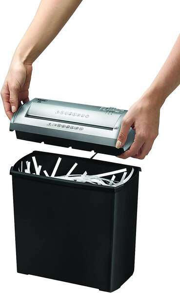 Fellowes Trito 2S Destructora de Papel Manual Corte en Tiras - Destruye hasta 5 Hojas - 11 Litros - Color Negro/Gris 1 pieza(s)