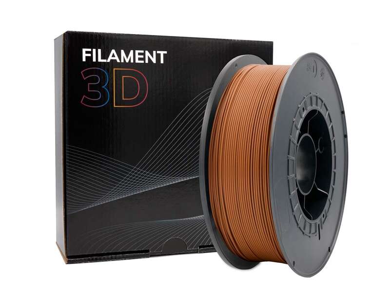 Filamento 3D PLA - Diametro 1.75mm - Bobina 1kg - Color Marron Tintasmurcia.com