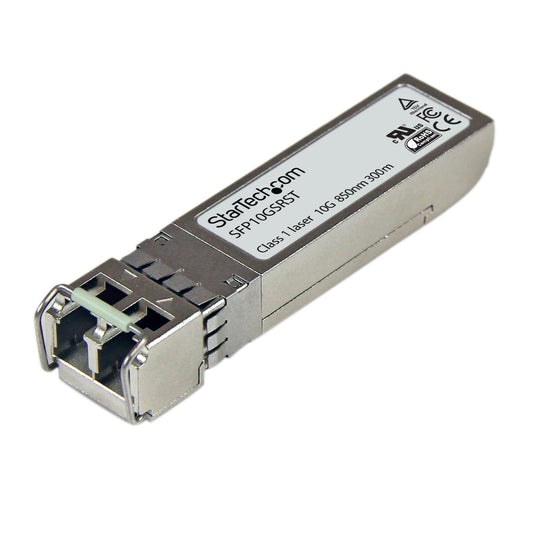 StarTech.com - Módulo SFP+ Compatible con Cisco SFP-10G-SR - 10GBASE-SR - Fibra multimodo de 10GbE - SFP+ Ethernet Gigabit 10Gb - LC - 300m - 850nm - Cisco Firepower  ASR9000  C9300 DDM