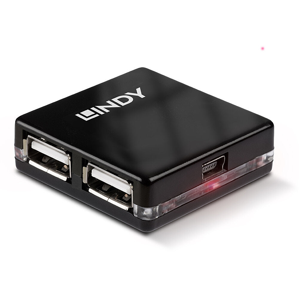 Lindy - 42742 hub de interfaz 480 Mbit/s Negro