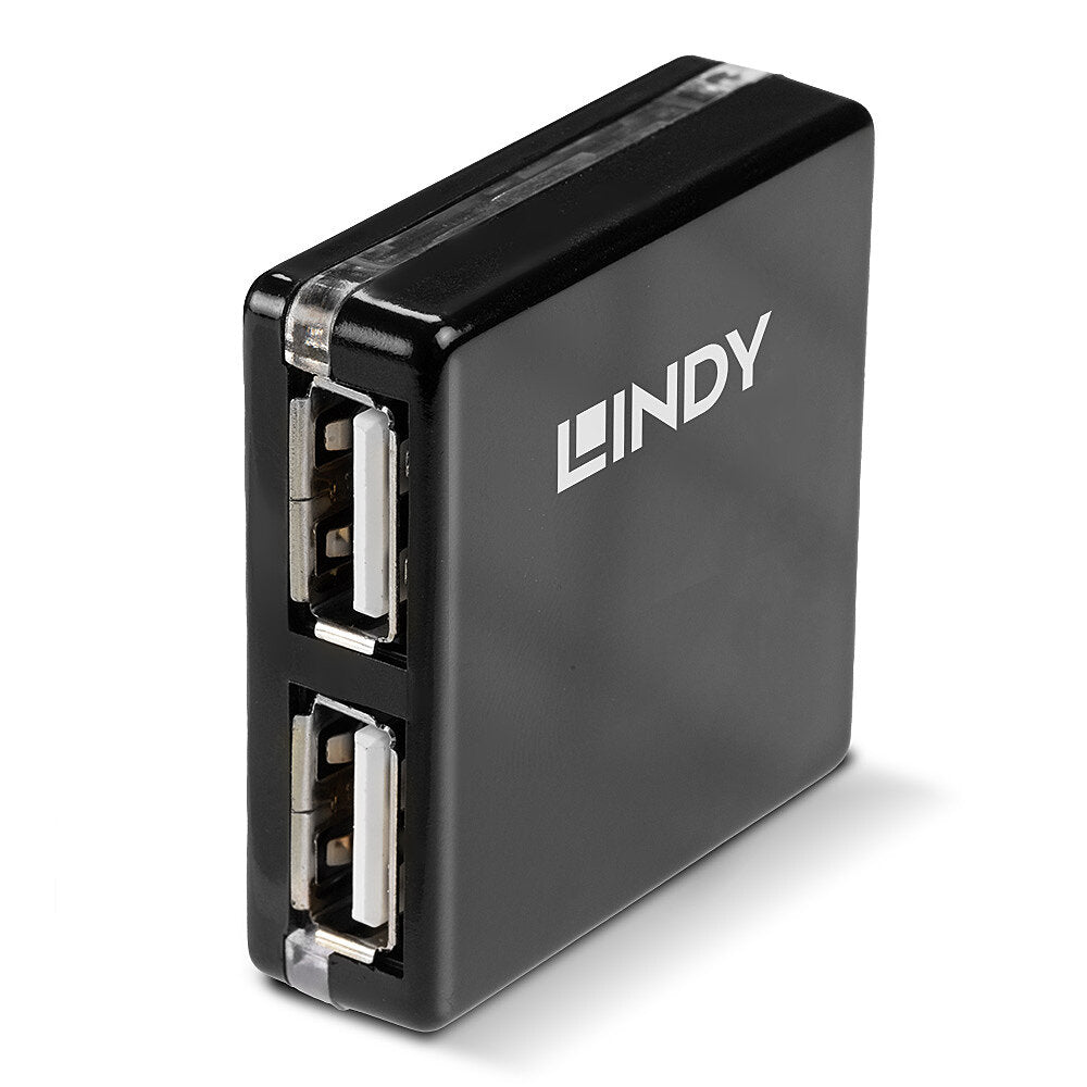 Lindy - 42742 hub de interfaz 480 Mbit/s Negro