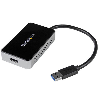 StarTech.com - Adaptador de Vídeo Externo USB 3.0 a HDMI con Hub USB 1 Puerto - Tarjeta Gráfica Cable - 1080p