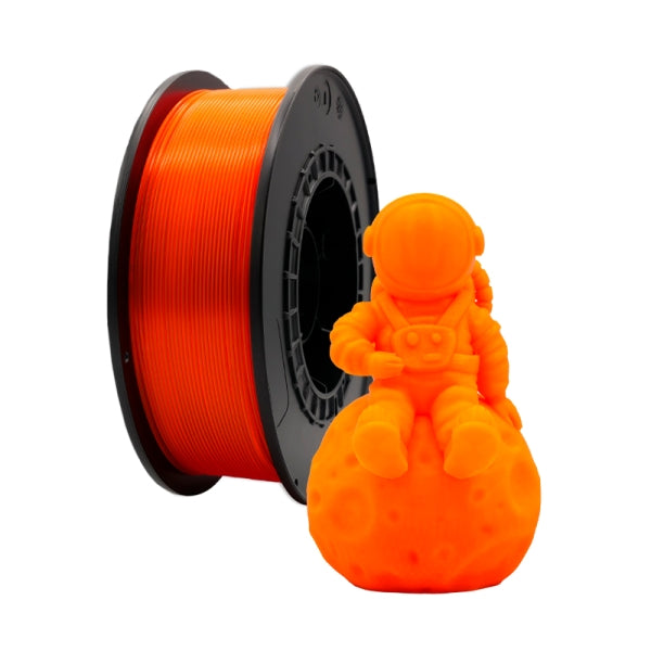 Filamento 3D PLA - Diametro 1.75mm - Bobina 1kg - Color Naranja Fluorescente Tintasmurcia.com