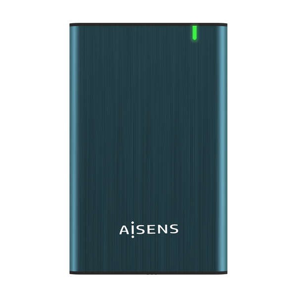 AISENS - Caja Externa 2.5" ASE-2525PB 9.5 mm SATA A USB 3.0/USB 3.1 Gen1  Azul Pacifico