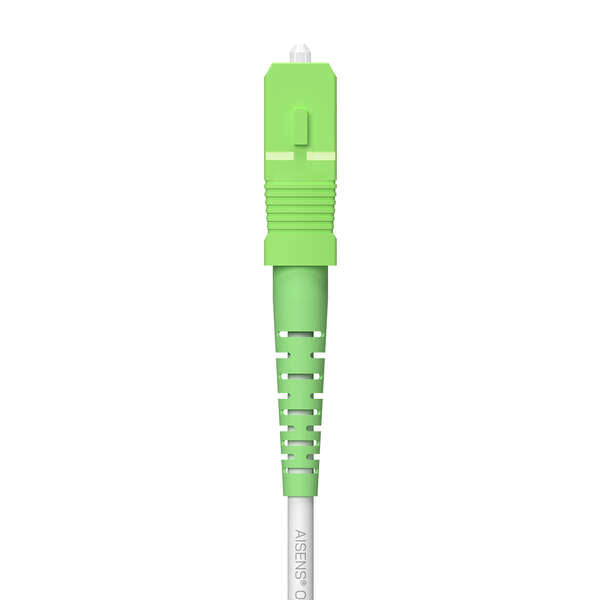 AISENS - Cable Fibra Óptica Latiguillo G657A2 3.0 9/125 SMF Simplex CPR DCA LSZH  SC/APC-SC/APC  Blanco  80 m