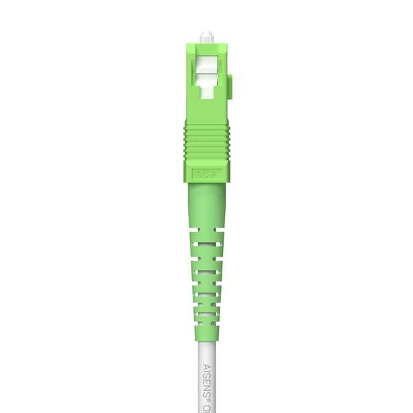 AISENS - Cable Fibra Óptica Latiguillo G657A2 3.0 9/125 SMF Simplex CPR DCA LSZH  SC/APC-SC/APC  Blanco  200 m