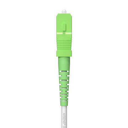 AISENS - Cable Fibra Óptica Latiguillo G657A2 3.0 9/125 SMF Simplex CPR DCA LSZH  SC/APC-SC/APC  Blanco  200 m