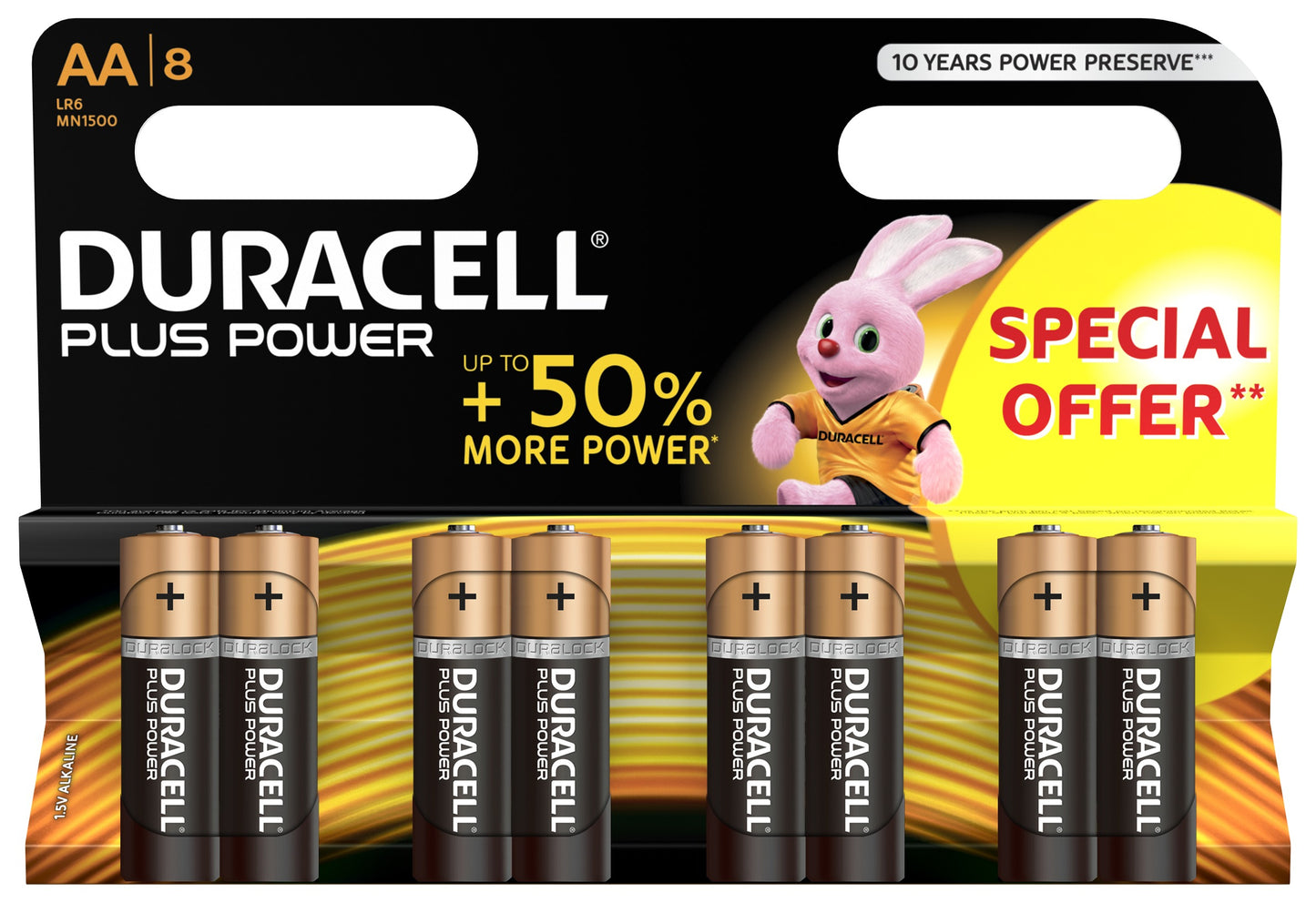 Duracell - Plus Power Batería de un solo uso AA Alcalino