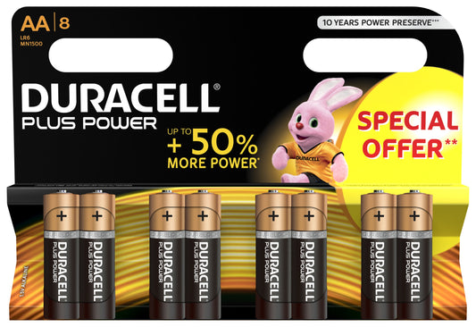 Duracell - Plus Power Batería de un solo uso AA Alcalino