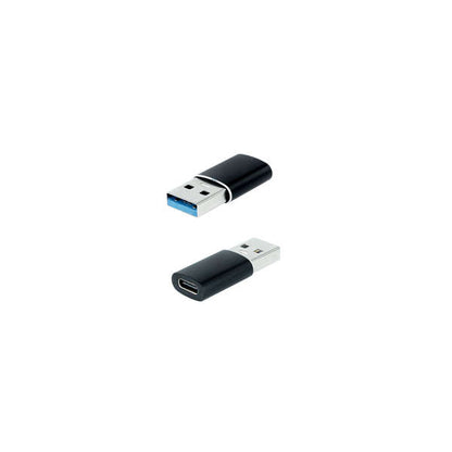 Nanocable - Adaptador USB-A 3.1 a USB-C  USB-A/M-USB-C/H  Negro