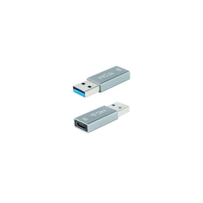 Nanocable - Adaptador USB-A 3.1 GEN2 a USB-C  USB-A/M-USB-C/H  Gris