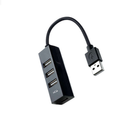 Nanocable - Hub USB 2.0 con 4 Puertos de USB 2.0  USB-A/M-USB 2.0/H  Negro  15 cm