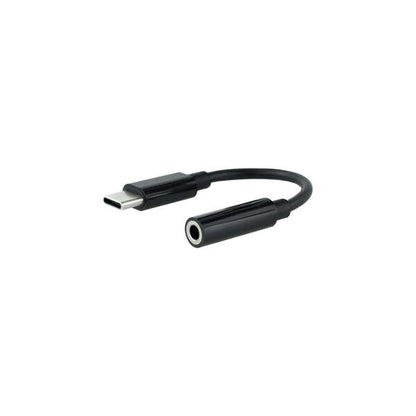 Nanocable - Cable Adaptador Audio USB-C/M a Jack 3.5/H  11 cm  Negro