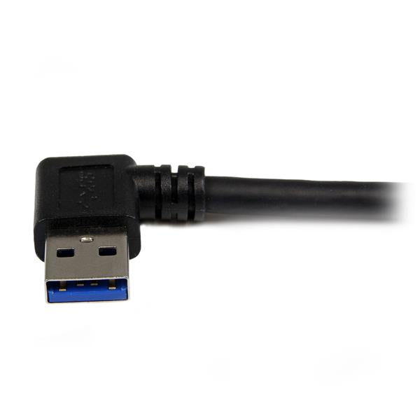 StarTech.com - Cable 1m USB 3.0 Super Speed USB B Macho a USB A Macho Acodado en Ángulo a la Derecha - Negro