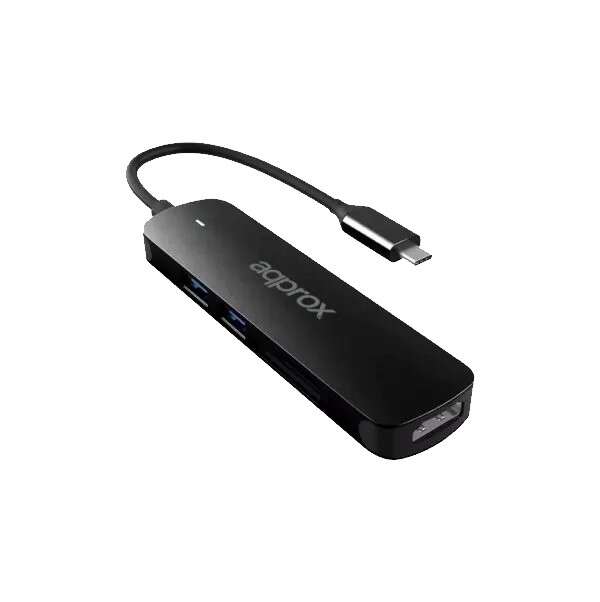 Approx - APPC45 base para portátil y replicador de puertos USB Tipo C Negro