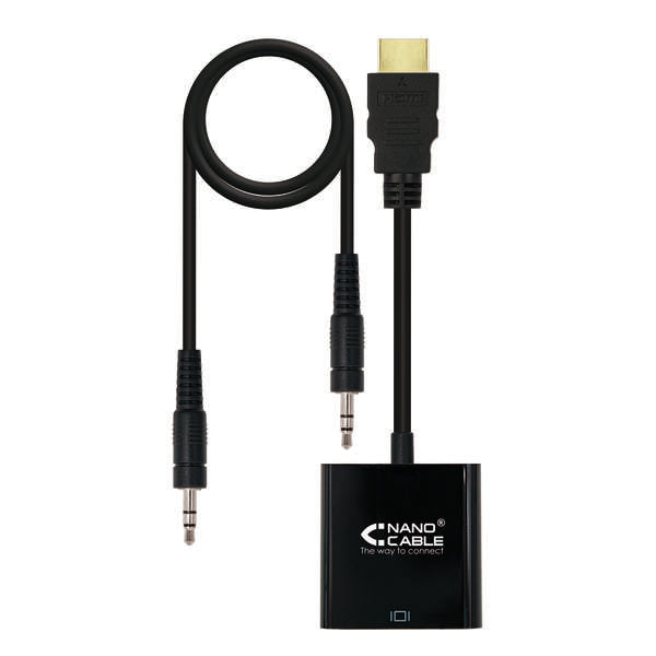 Nanocable - CONVERSOR HDMI A SVGA+AUDIO  HDMI/M-SVGA/H+3.5/H  NEGRO  10 CM+1.0 M