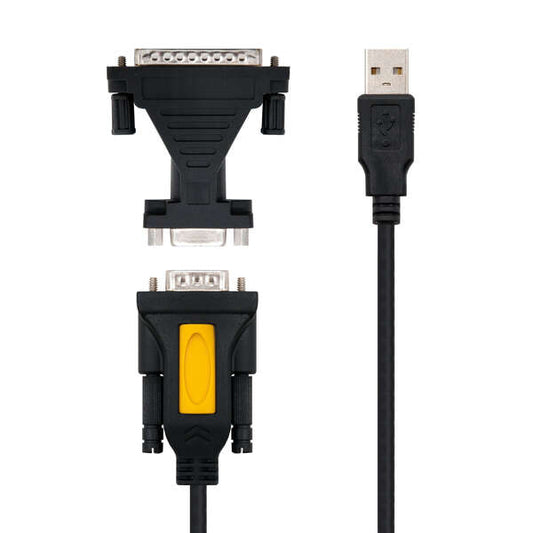 Nanocable - CONVERTIDOR USB A SERIE  TIPO A/M-RS232 DB9/M DB25/M  1 8 M