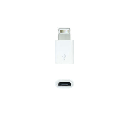 Nanocable - Adaptador Lightning a Micro USB  Lightning/M-Micro B/H Blanco