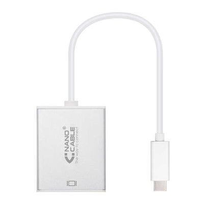 Nanocable - Conversor USB-C a VGA. USB-C/M-VGA/H  Aluminio 10 cm