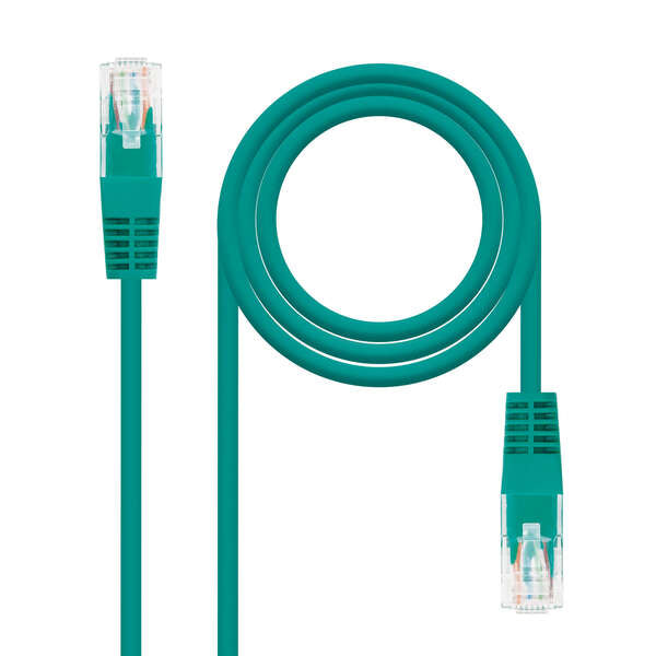 Nanocable - Cable Red Latiguillo RJ45 CAT.6 UTP AWG24  Verde  25 cm