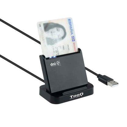 TooQ - Lector de Tarjetas Inteligentes DNIe VISION USB 2.0  Negro