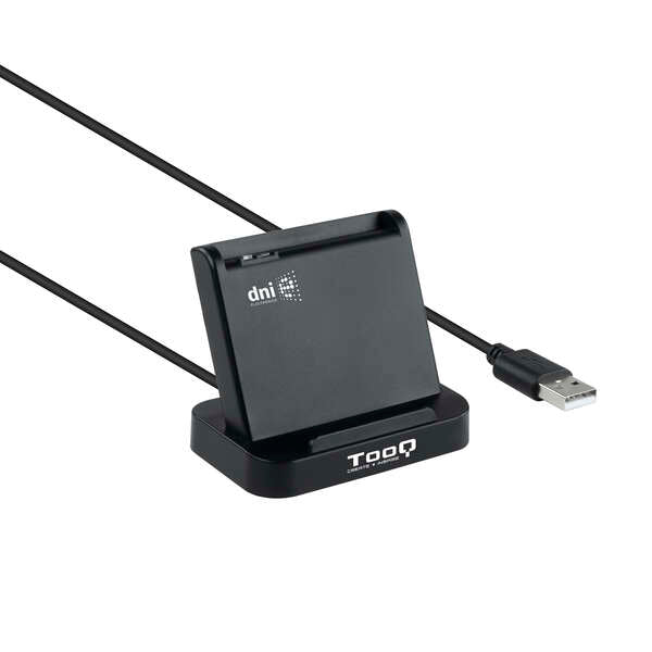 TooQ - Lector de Tarjetas Inteligentes DNIe VISION USB 2.0  Negro