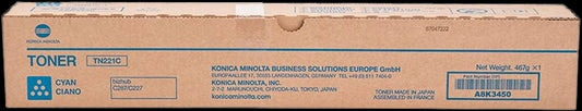 Konica Minolta TN221 Cyan Cartucho de Toner Original - TN221C/A8K3450 Tintasmurcia.com