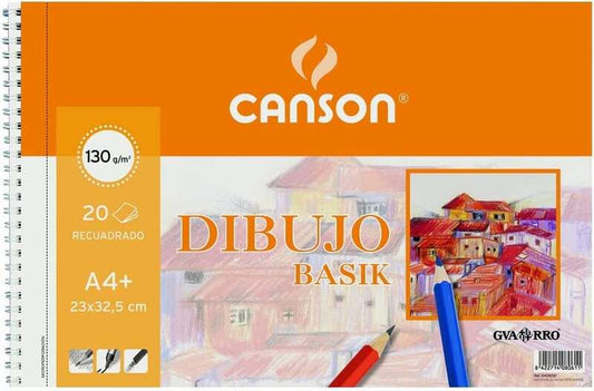 Canson - Dibujo Basik Arte de papel 20 hojas