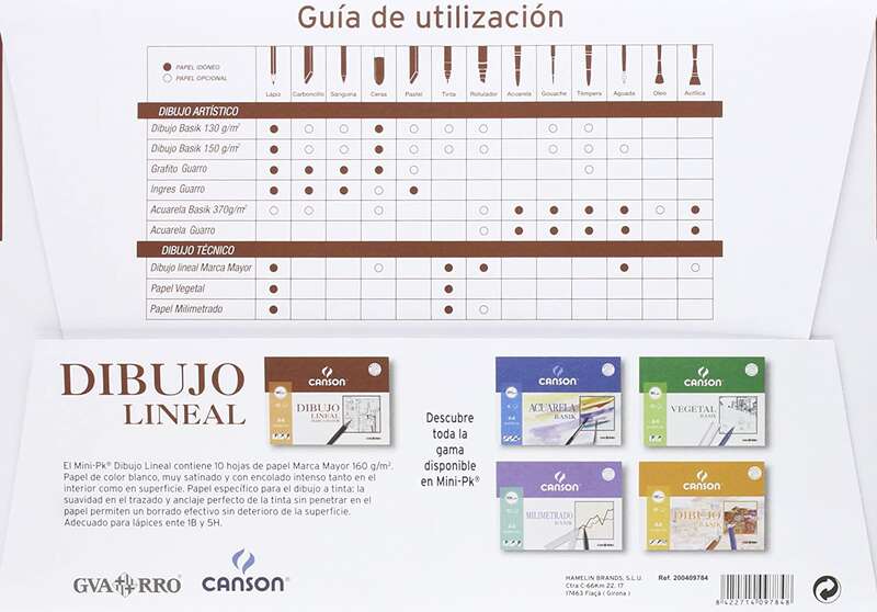 Canson - C200409784 papel para dibujo Alise 10 hojas