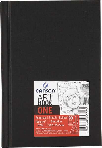 Canson Sketch One Fino Cuaderno de Dibujo con 98 Hojas 100g 10.1x15.2cm - Color Blanco 1 pieza(s)