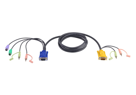 ATEN - Cable KVM PS/2 con audio y SPHD 3 en 1 de 3 m