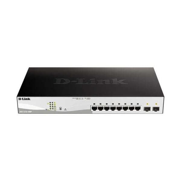 D-Link Switch Semigestionable 8 Puertos Gigabit PoE 65W + 2 Puertos Giga Combo 1 pieza(s)