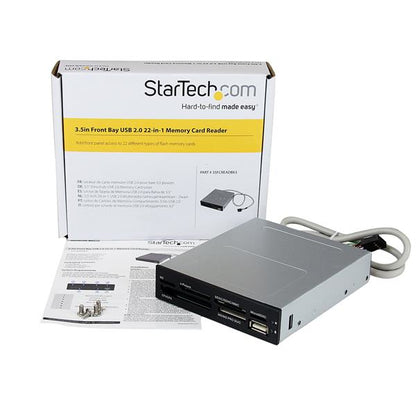 StarTech.com - Adaptador Bahía Frontal 3.5in Lector para Tarjetas Memoria Flash SD CF SDHC XD M2 MS 22 en 1