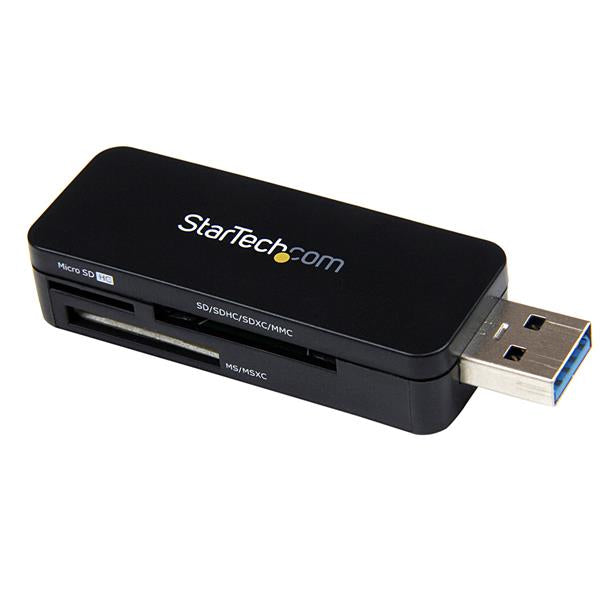 StarTech.com - Lector USB 3.0 Super Speed Compacto de Tarjetas de Memoria Flash SD MicroSD MS para PC Mac