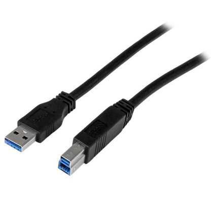 StarTech.com - Cable Certificado 2m USB 3.0 Super Speed USB B Macho a USB A Macho Adaptador para Impresora - Negro