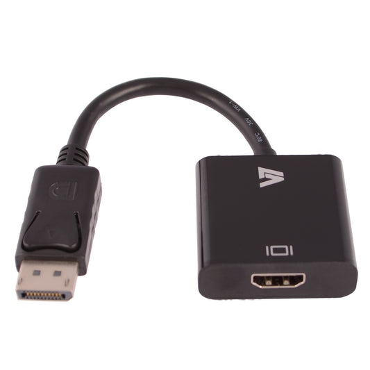 V7 - Adattatore video nero da DisplayPort maschio a HDMI femmina