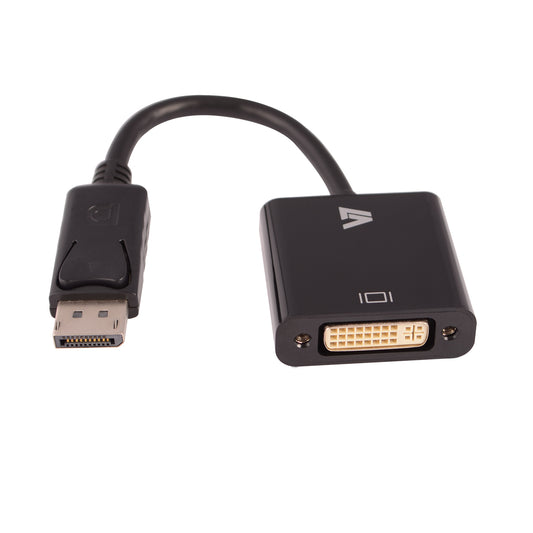 V7 - Adattatore video nero da DisplayPort maschio a DVI-I femmina