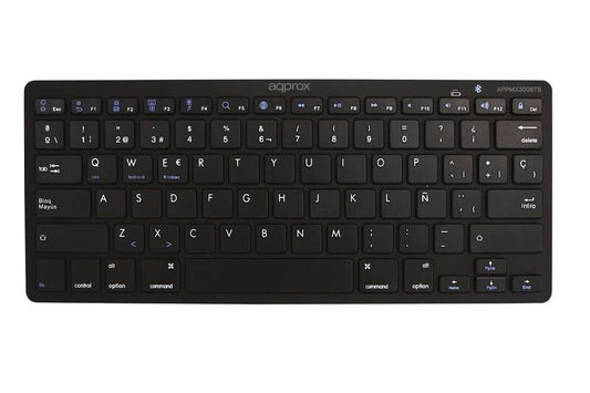 Approx - APPMX300BTB teclado Oficina Bluetooth QWERTY Español Negro