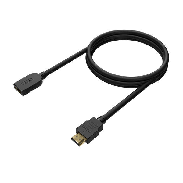 AISENS - Cable HDMI V2.0 Prolongador Premium Alta Velocidad / Hec 4K@60Hz 18Gbps  A/M-A/H  Negro  5.0M