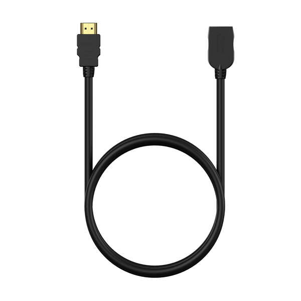 AISENS - Cable HDMI V2.0 Prolongador Premium Alta Velocidad / Hec 4K@60Hz 18Gbps  A/M-A/H  Negro  5.0M