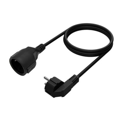 AISENS - Cable Alargador de Alimentacion Schuko  CEE7/M-CEE7/H  Negro  3.0M