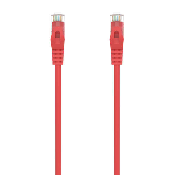 AISENS - Cable de Red Latiguillo RJ45 LSZH Cat.6A 500 Mhz UTP Awg24  Rojo  25CM