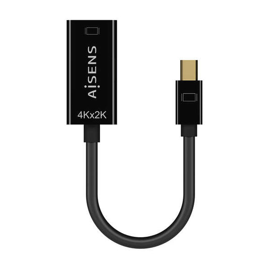 AISENS - Conversor Mini DP V1.2 a HDMI V1.4 4K@30Hz  MDP/M-HDMI A/H  Negro  15CM