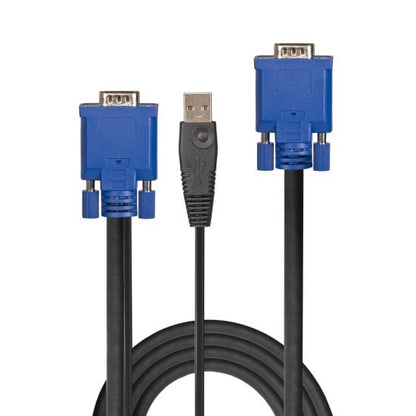 Lindy - 32186 cable para video  teclado y ratón (kvm) Negro  Azul 2 m