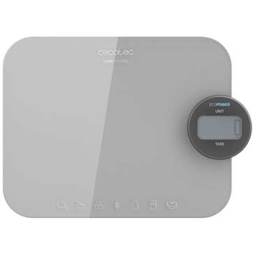 Cecotec Cook Control 10300 EcoPower Nutrition Bascula de Cocina - Funciona sin Pilas - Precision de 1gr - Peso Max. 8kg - Pantalla LCD - Funcion Tara - Funcion Solidos y Liquidos 1 pieza(s)