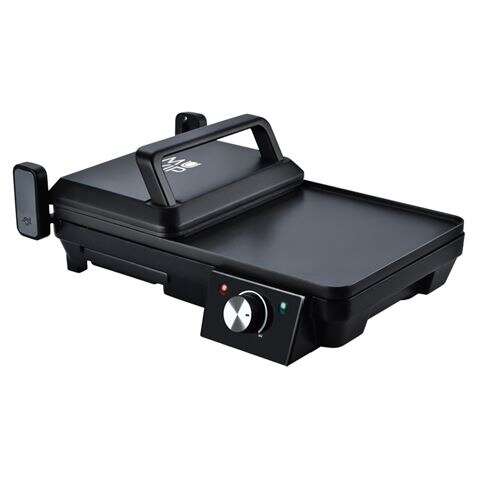 Muvip Sandwichera + Plancha Asar 2000W - Apertura hasta 180º - Placas Grill + Lisa -  Selector de Temperatura - Placa Superior Basculante - Asa Tacto Frio 1 pieza(s)