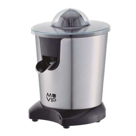 Muvip Exprimidor Electrico Inox 600W - Cuerpo y Filtro de Acero Inoxidable - Sistema Antigoteo - 2 Tamaños de Conos 1 pieza(s)